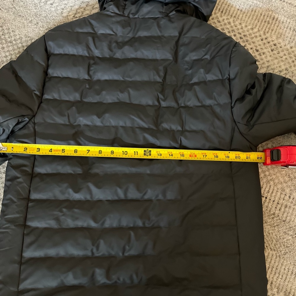 Rains black unisex Puffer trekker hooded Jacket - Picture 7 of 8